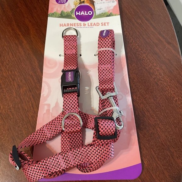 Halo Harness and Lead Set, Pink and Black, Size M - NWT - Picture 1 of 3